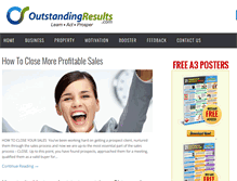 Tablet Screenshot of outstandingresults.com